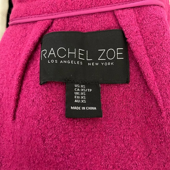 Rachel Zoe casual or formal pink lightweight jacket long blazer coat wool blend - Picture 4 of 4